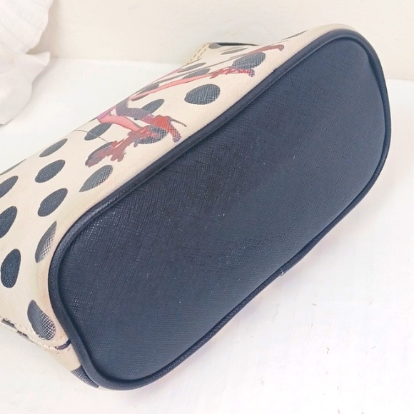 ♥️Bundle Only♥️  IZAK  Black Polka Dot Fashionista Graphic Make Up Bag Wristlet - Picture 4 of 13